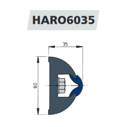 Profil odbojowy HARO60L + wkład STRIPL (30m)