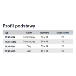 Profil odbojowy TRAP55L + STRIPL (30m)